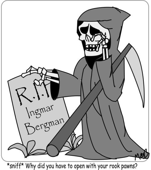 Ingmar Bergman memorial cartoon