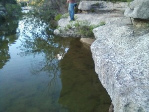 Cliff fishing at Bull Creek