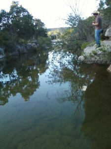 Bull Creek overhang fishing