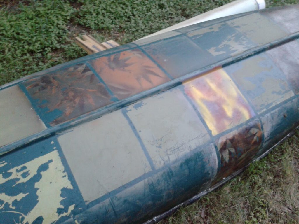 plastic paint experiment four months later